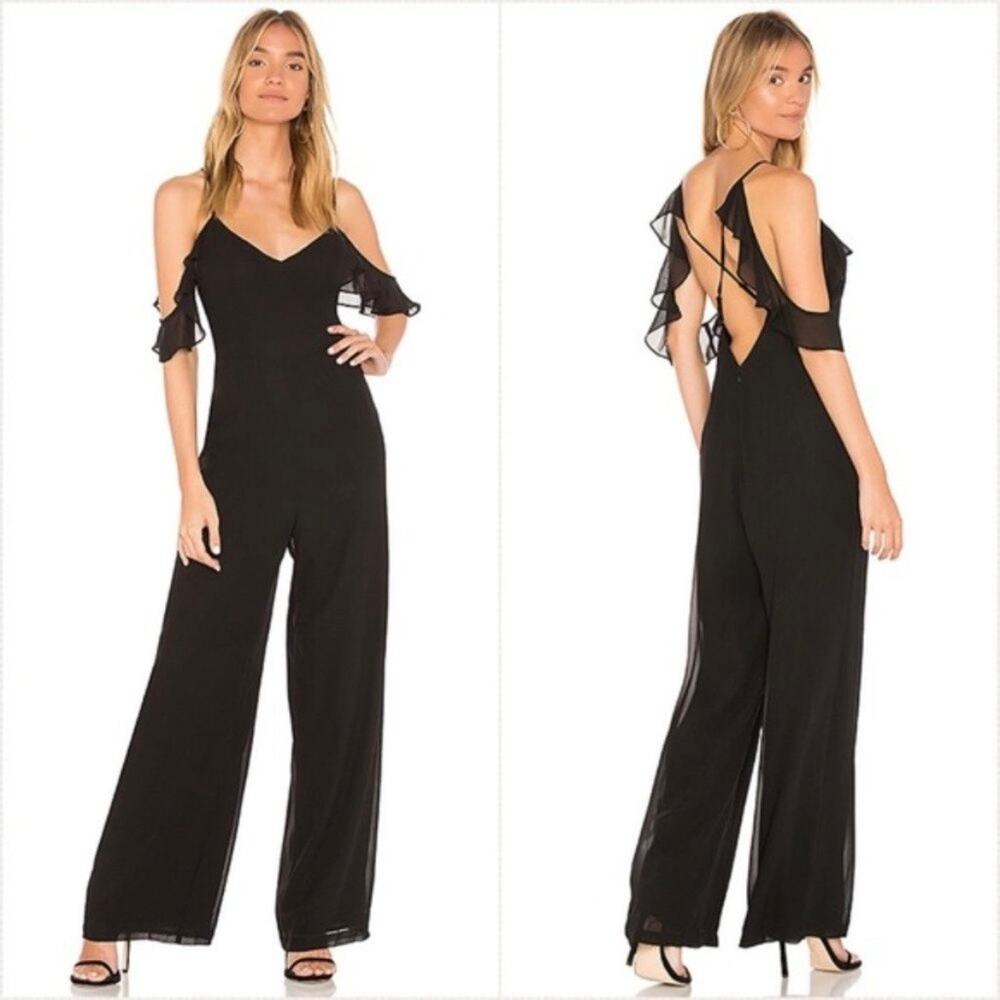 Yumi Kim Black Chiffon Jumpsuit New Small
